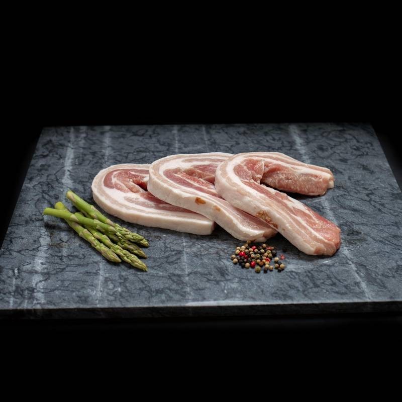 Speklapjes van marktslager van Bussel